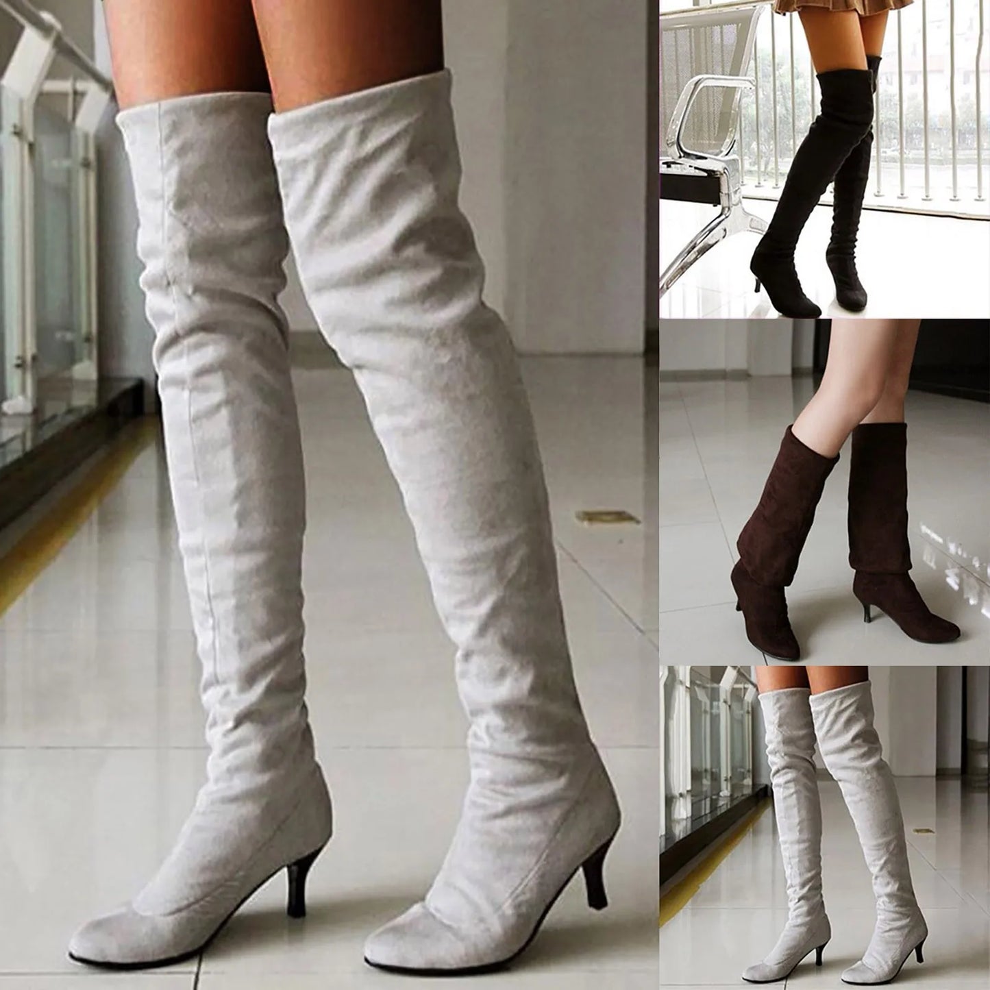 Women's Over the Knee High Pointed Toe Boots