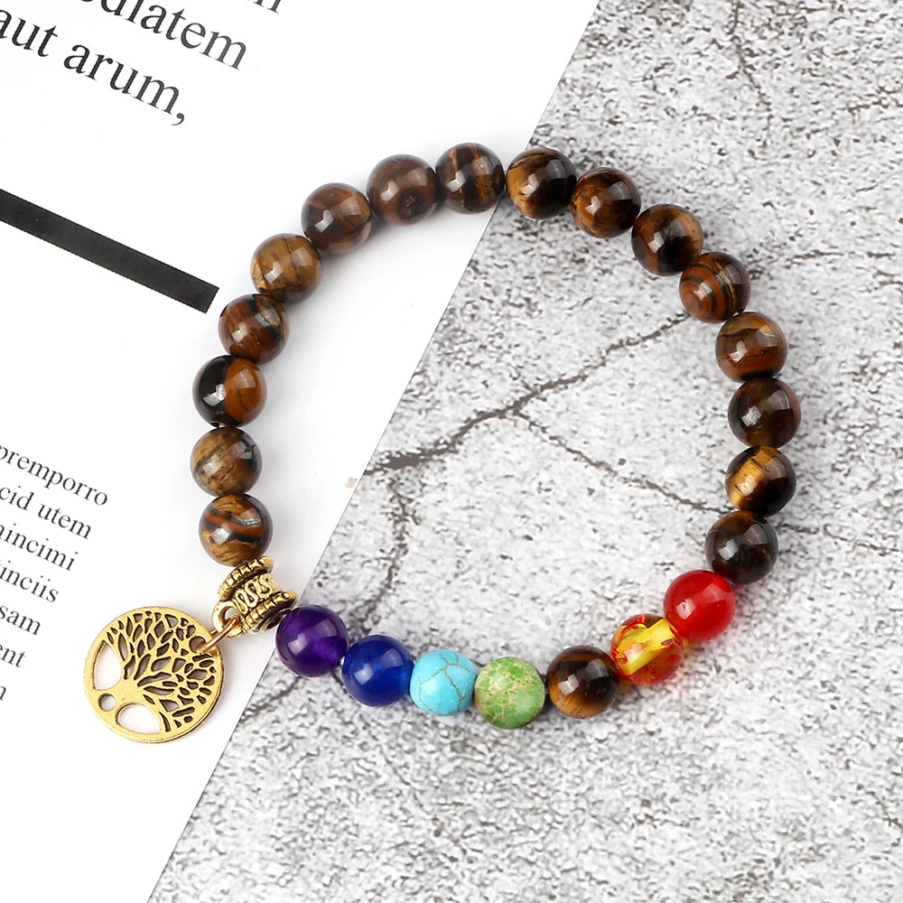 7 Chakra Life Tree Bracelet