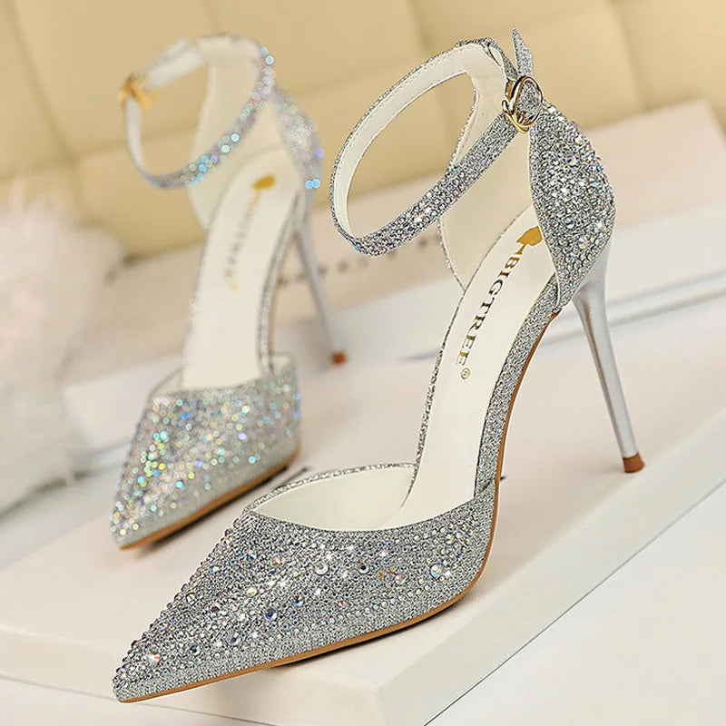 Women's Rhinestone High Heels