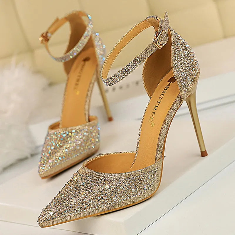 Women's Rhinestone High Heels