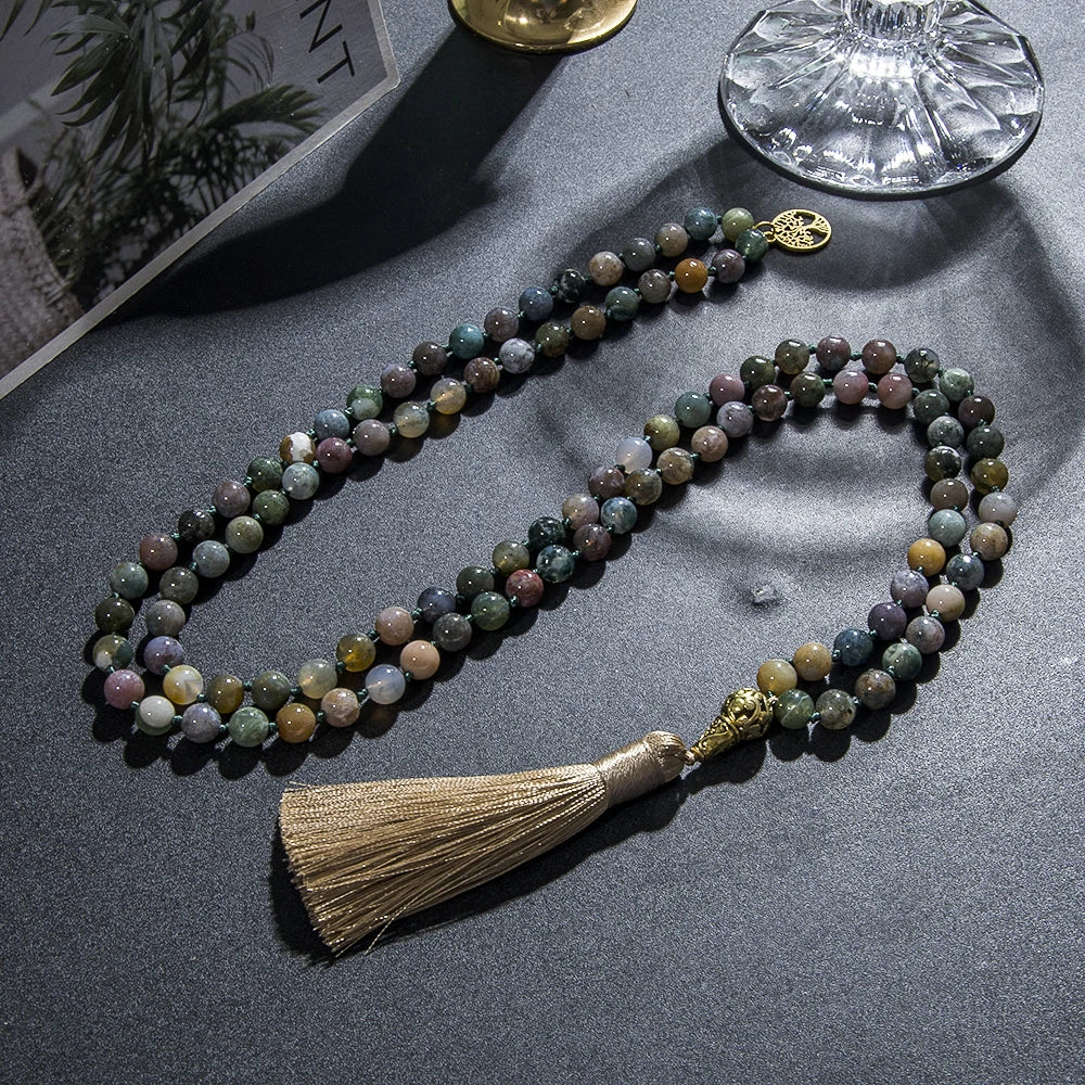 Indian Agate Knotted Meditation Prayer