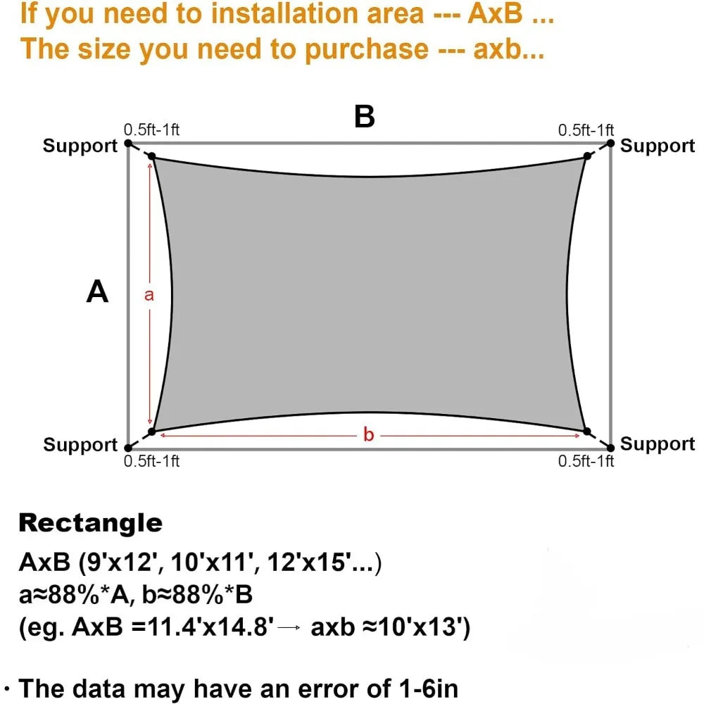 12' x 16' Rectangle Sun Shade