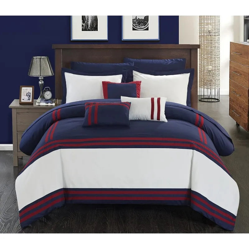 10 Piece Comforter Bedding with Sheet Set