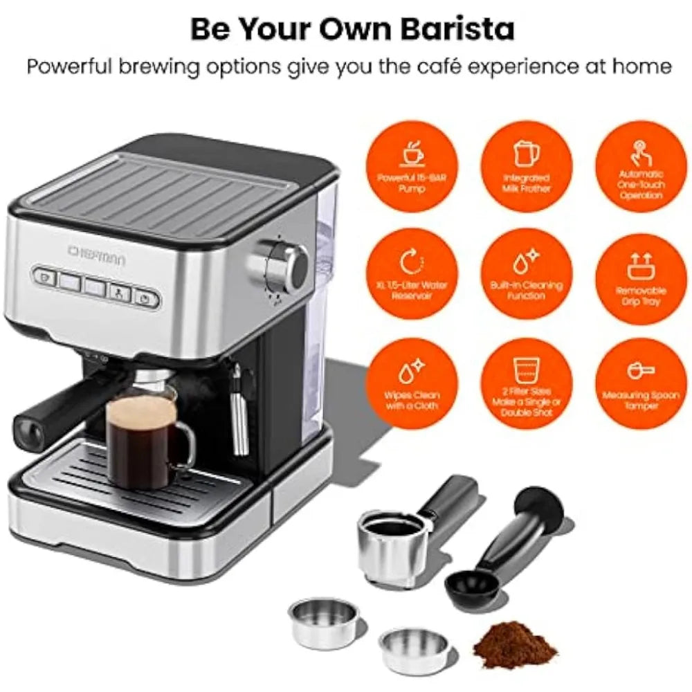 6-in-1 Espresso Machine with Steamer