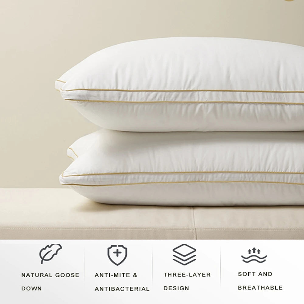 1 PCS White Goose Down Pillows