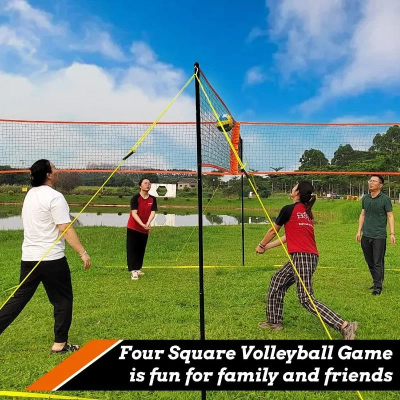 4-Way Volleyball and Badminton Combo Net