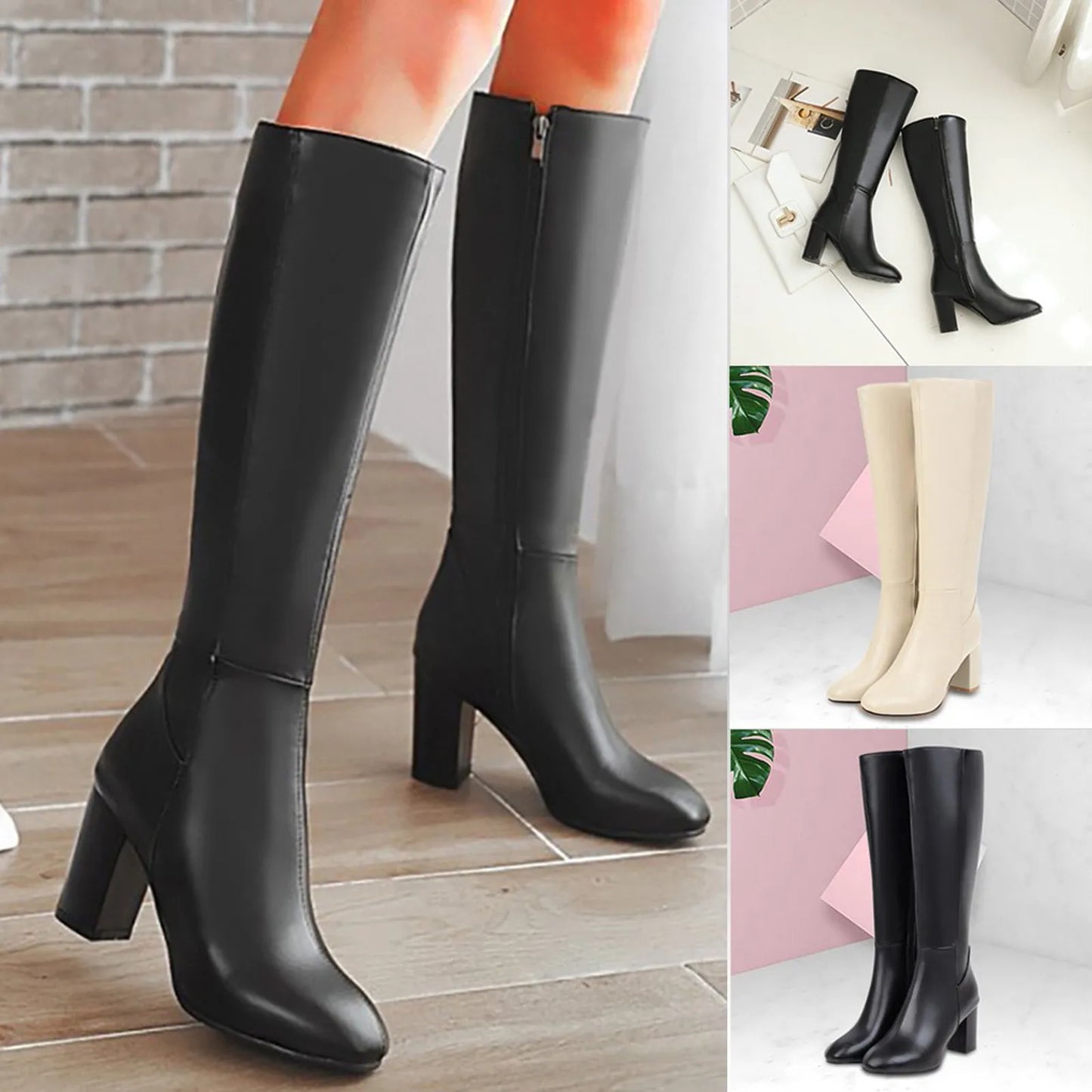 ladies Leather knee length Boots