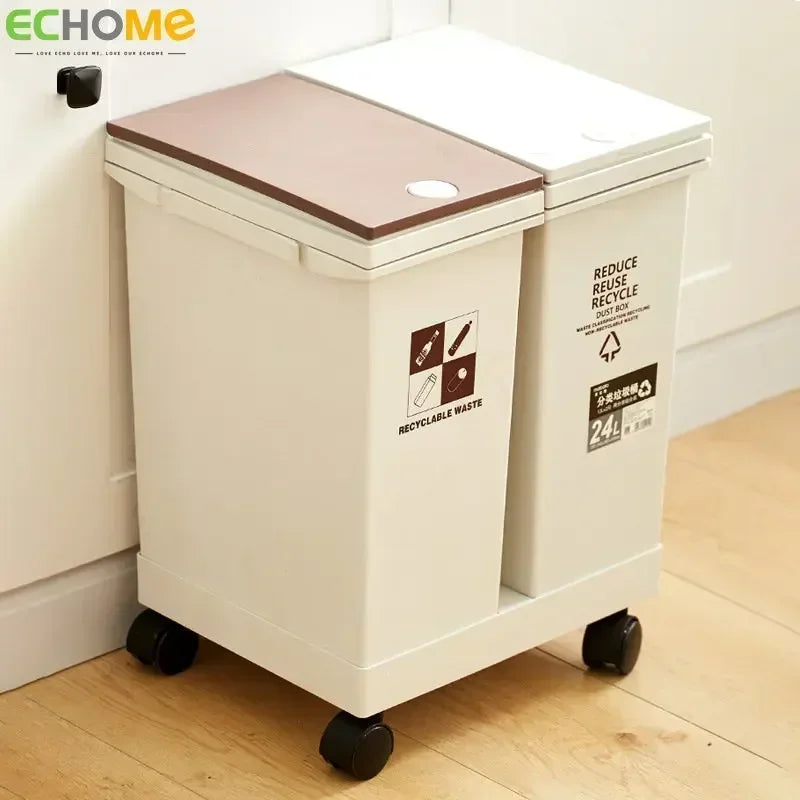 Trash Sorting Recycling Wastebasket