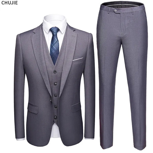 3 Piece Men's Slim Fit Suit