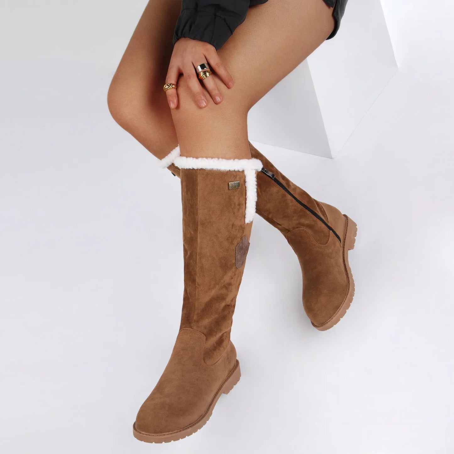 Women's  low heel Snow Boots