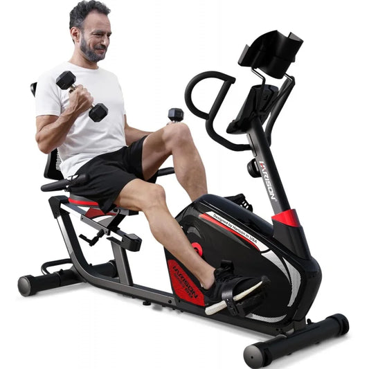 Magnetic Recumbent Exercise Bike with Arm Exerciser