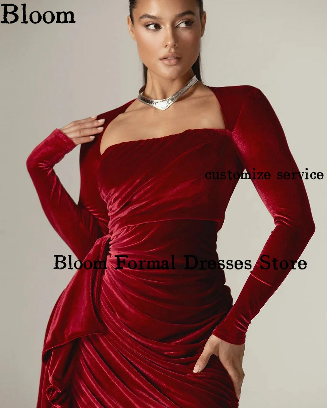 Women's Velour Evening Dresses