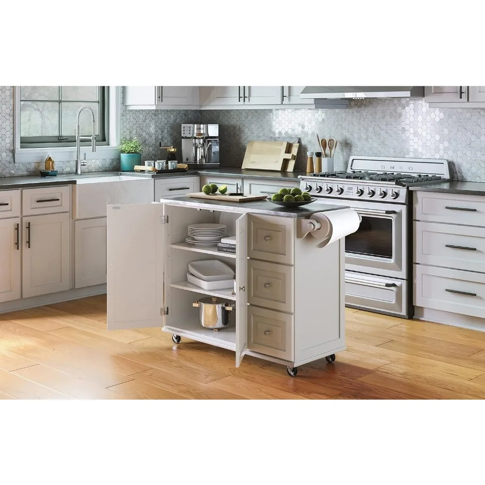 Kitchen Cart with Stainless Steel Top