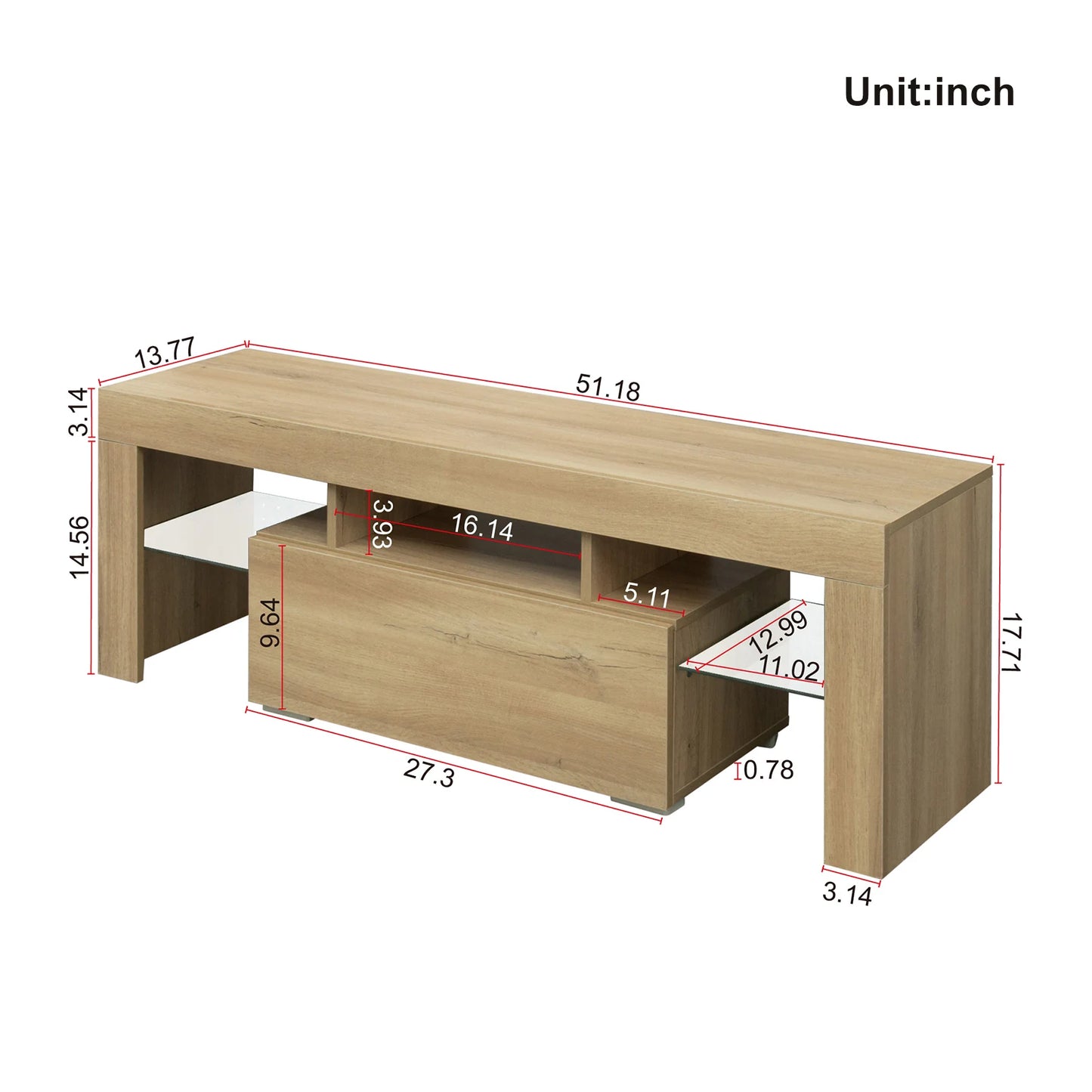 TV Stand with LED Lights