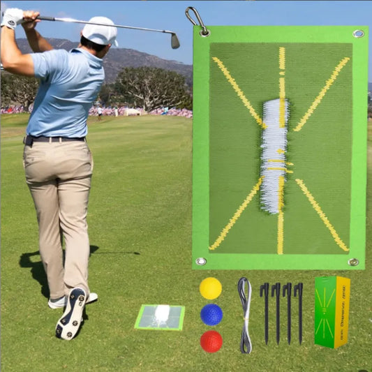 Golf Training Mat with Golf Swing Direction