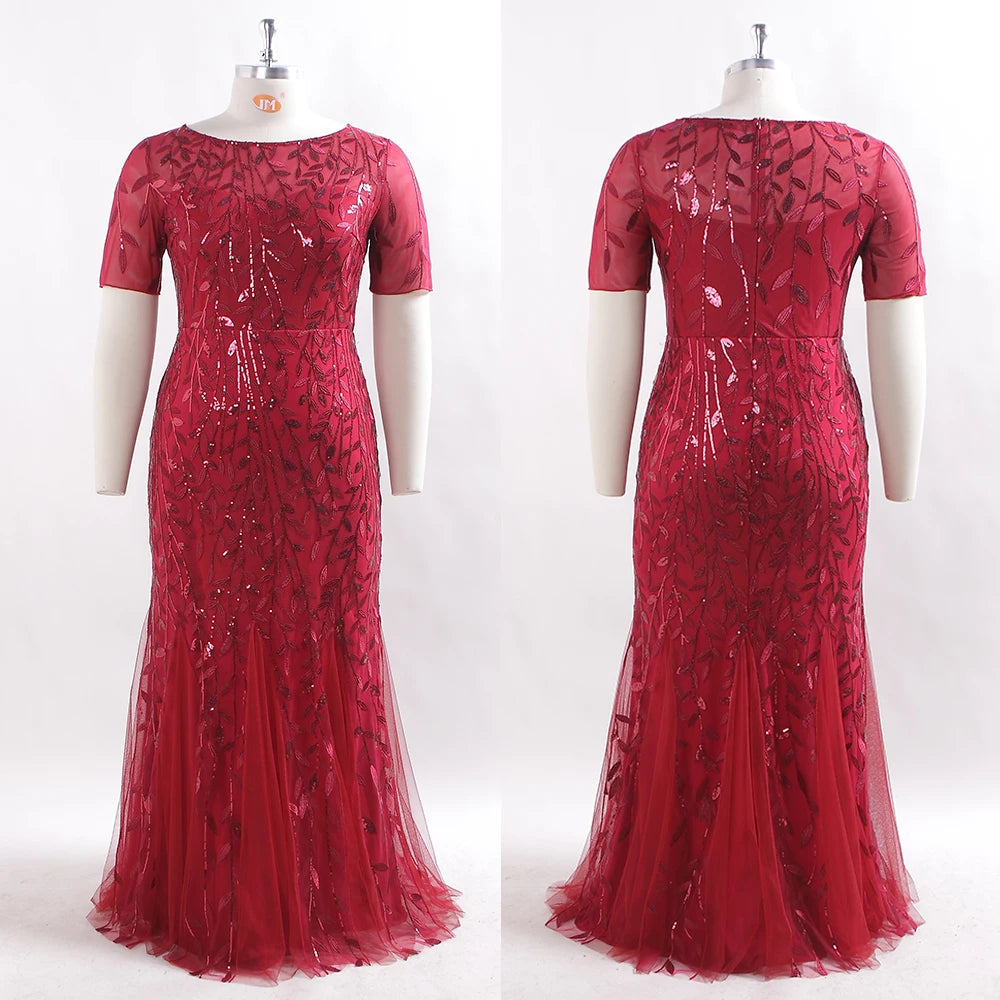 Women Plus Size Sequin Gowns