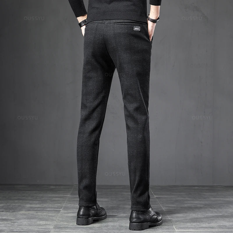 Men's Plaid Slim Fit Trousers