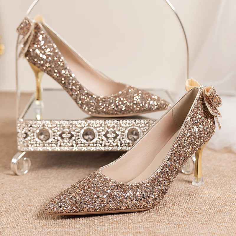 Woman's Pointed Toe High Heeled Shoes