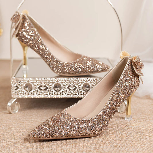 Woman's Pointed Toe High Heeled Shoes