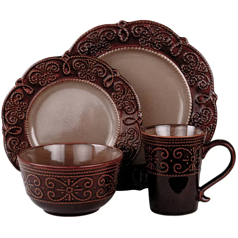 16 Piece Ceramic Stoneware Set