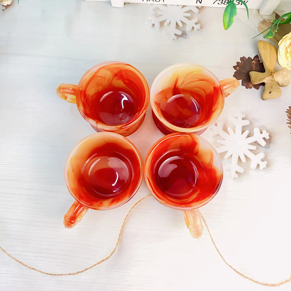 Red Agate Tea Cup