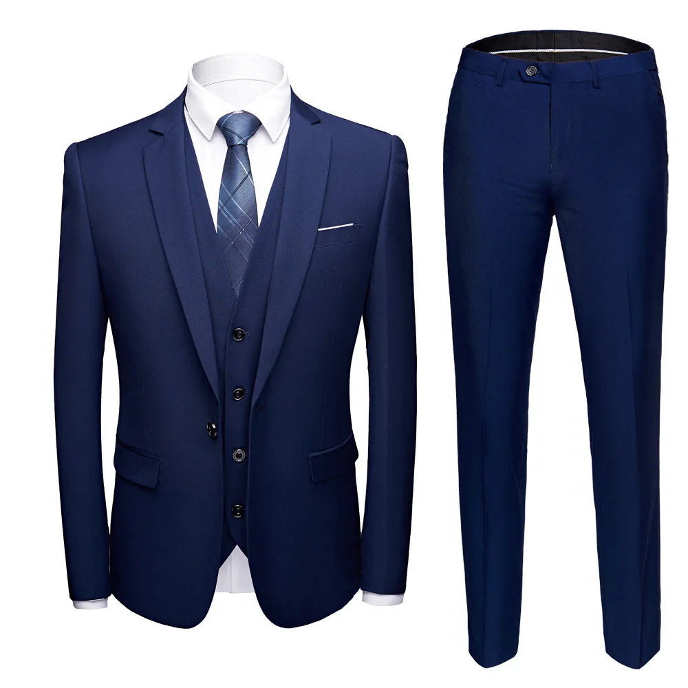 3 Piece Men's Slim Fit Suit