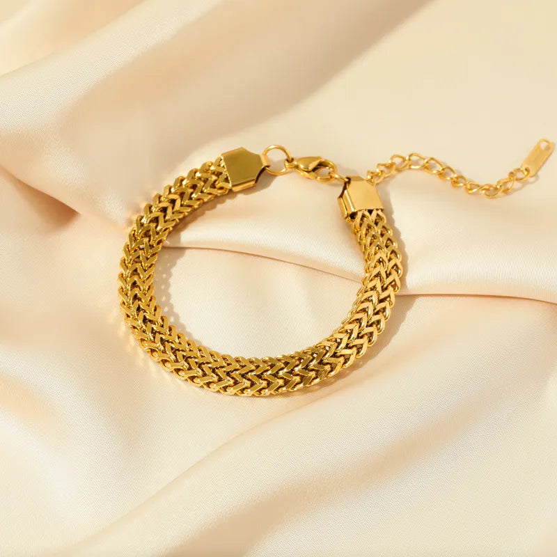 Thick Chain Choker Necklace Bracelet for Women