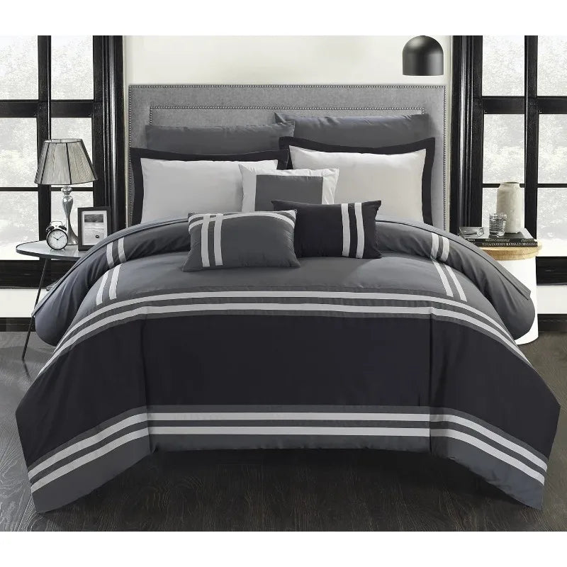 10 Piece Comforter Bedding with Sheet Set