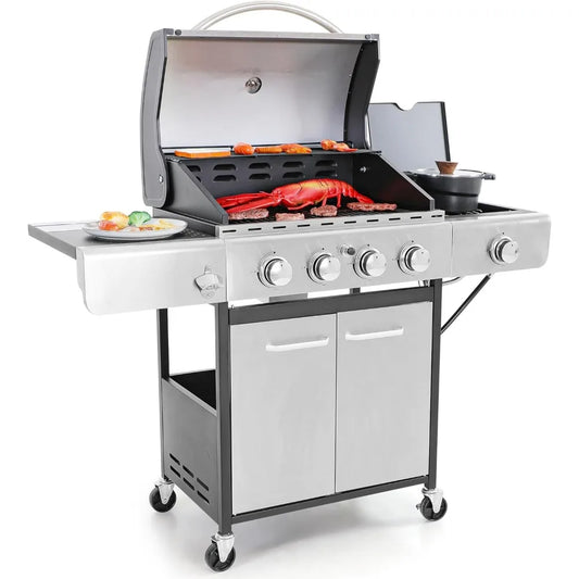 Gas BBQ Grill with Side Burner