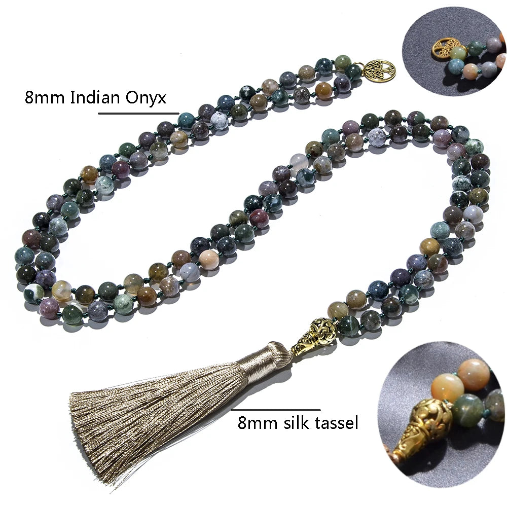 Indian Agate Knotted Meditation Prayer