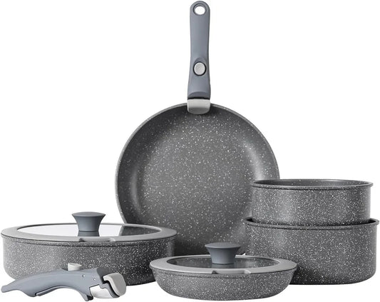 Nonstick Cookware Set Detachable Handle