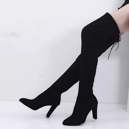 Women's Lace Up Over The Knee Boots