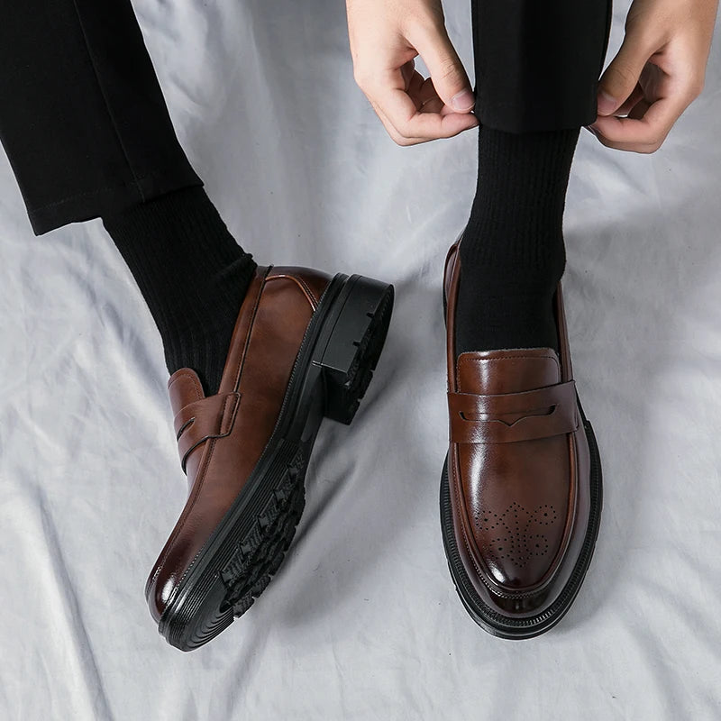 Men's Leather Slip-on Loafers