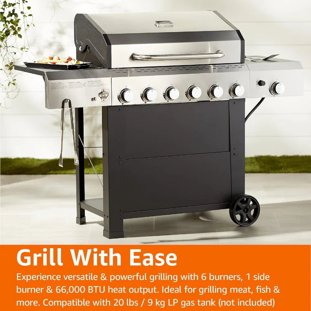 Freestanding Gas Grill with Side Burner