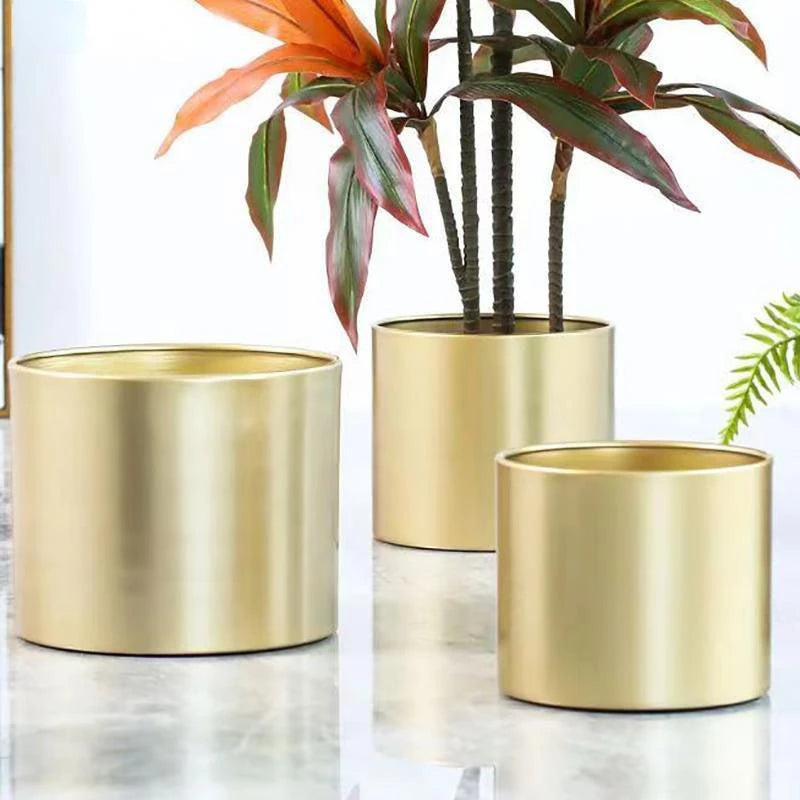 Gold Flower Pots