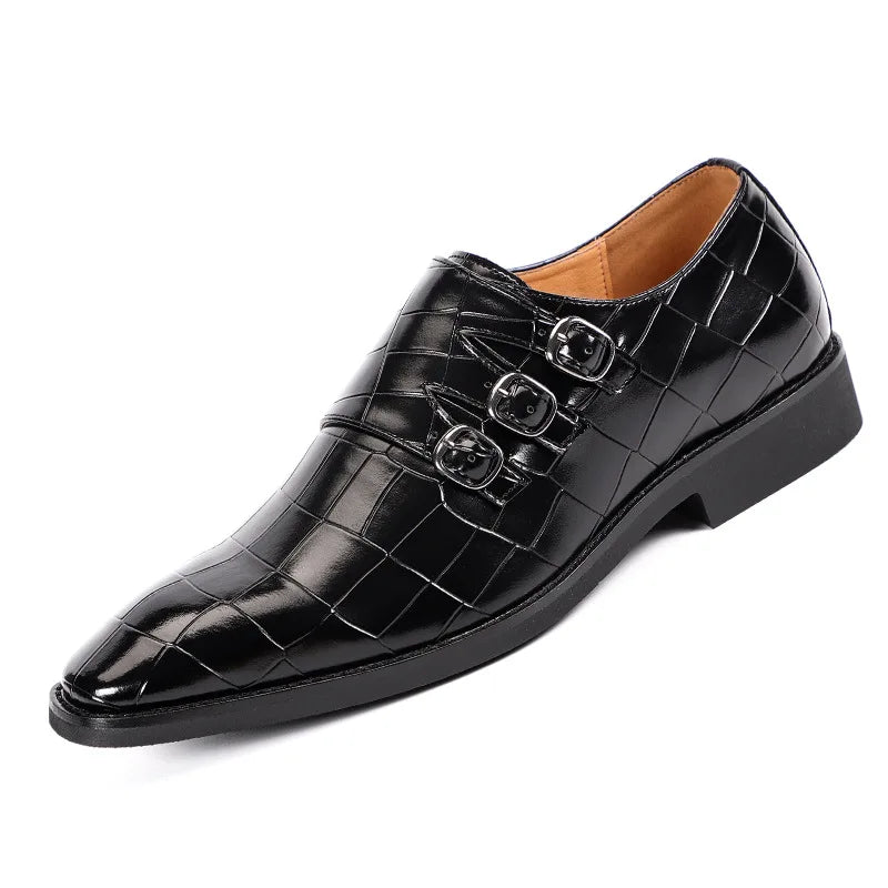 Men's Buckle Leather Shoes