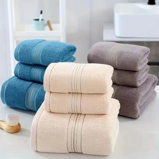 3pcs Turkish Cotton Bath Towel Set