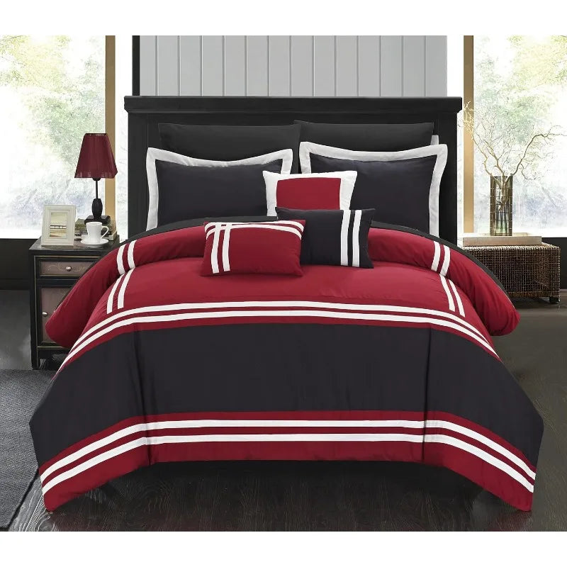 10 Piece Comforter Bedding with Sheet Set