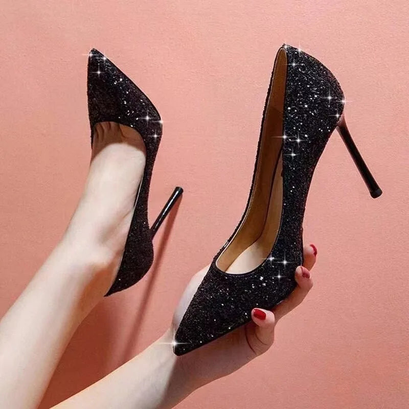 Women High Heels Sequins