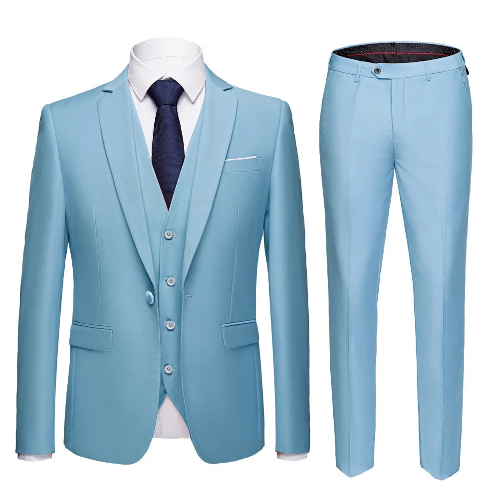 3 Piece Men's Slim Fit Suit