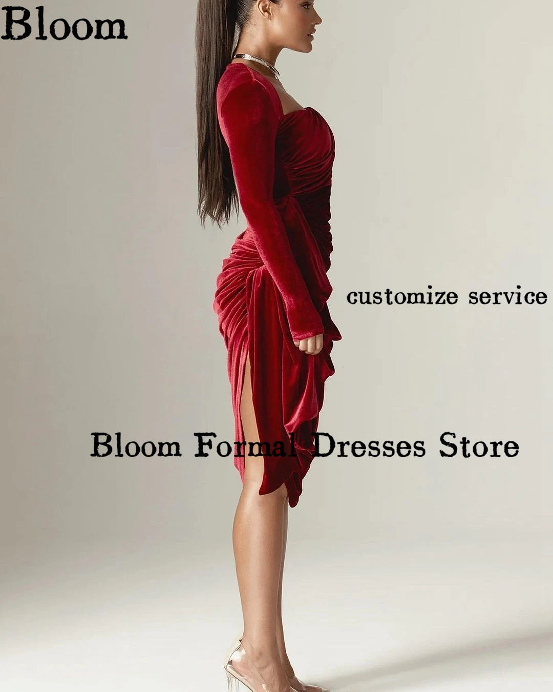 Women's Velour Evening Dresses