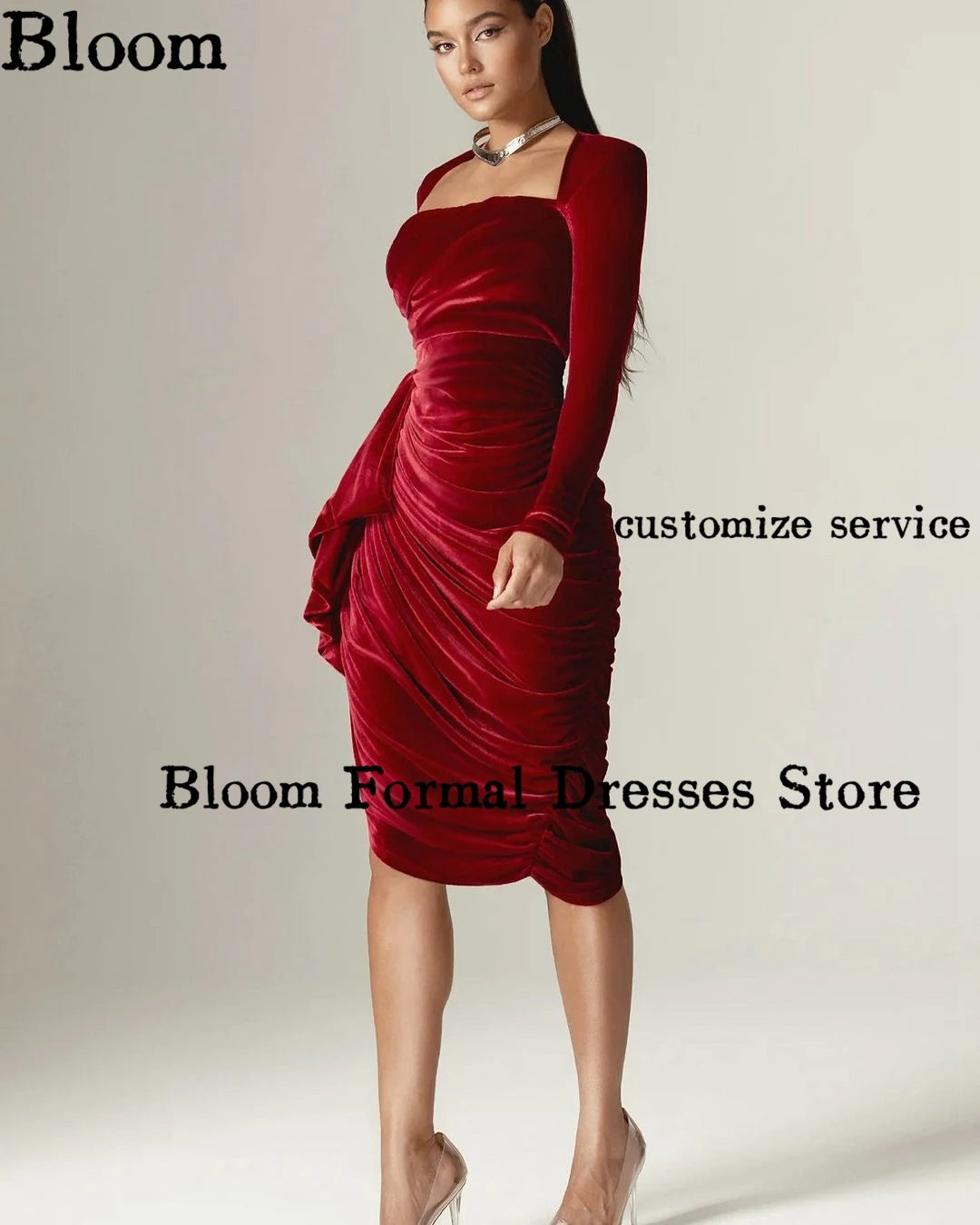 Women's Velour Evening Dresses