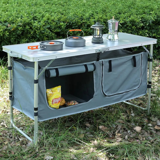 Camping Table with Storage Organizer