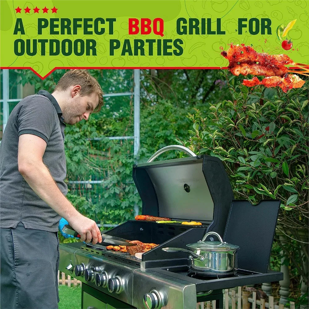 Gas BBQ Grill with Side Burner