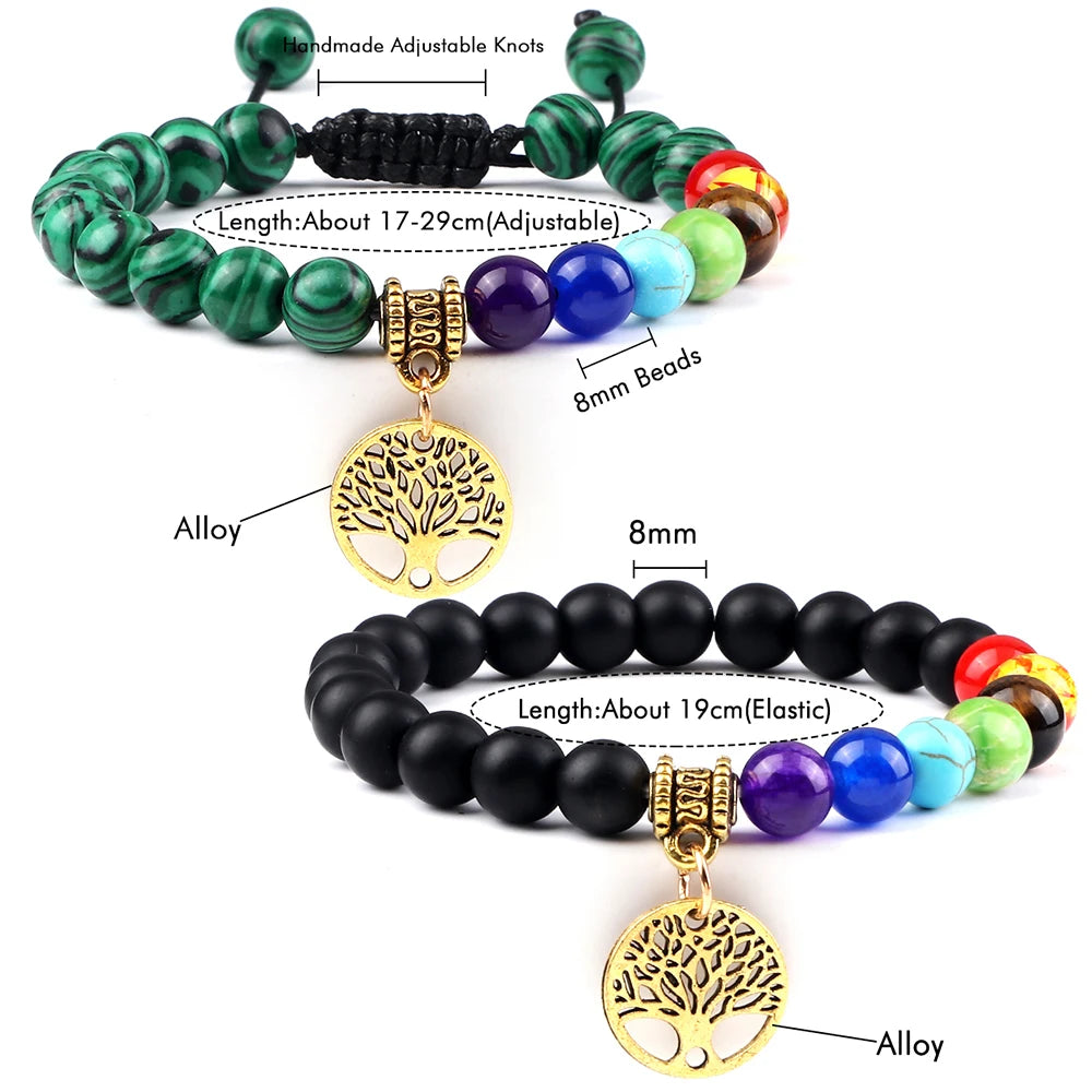 7 Chakra Life Tree Bracelet