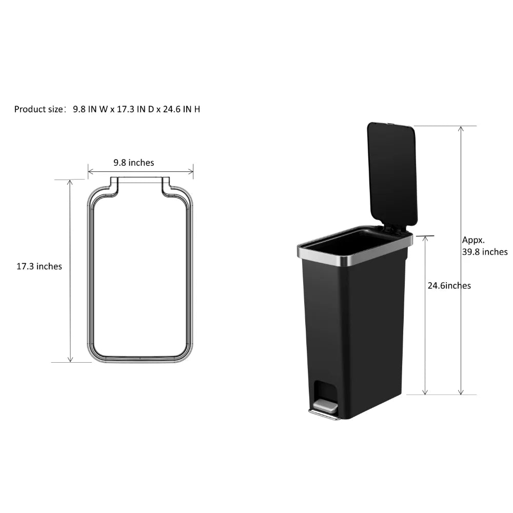 Slim Step Kitchen Trash Can