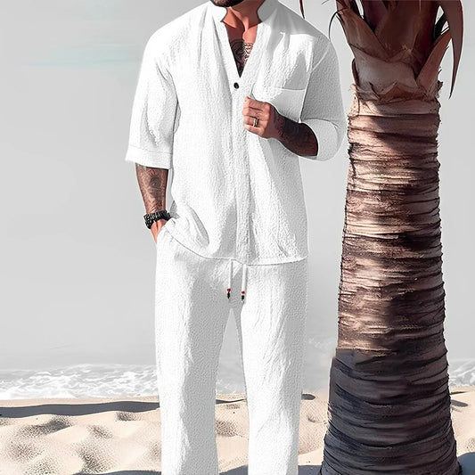 Men's Linen Two Piece Set