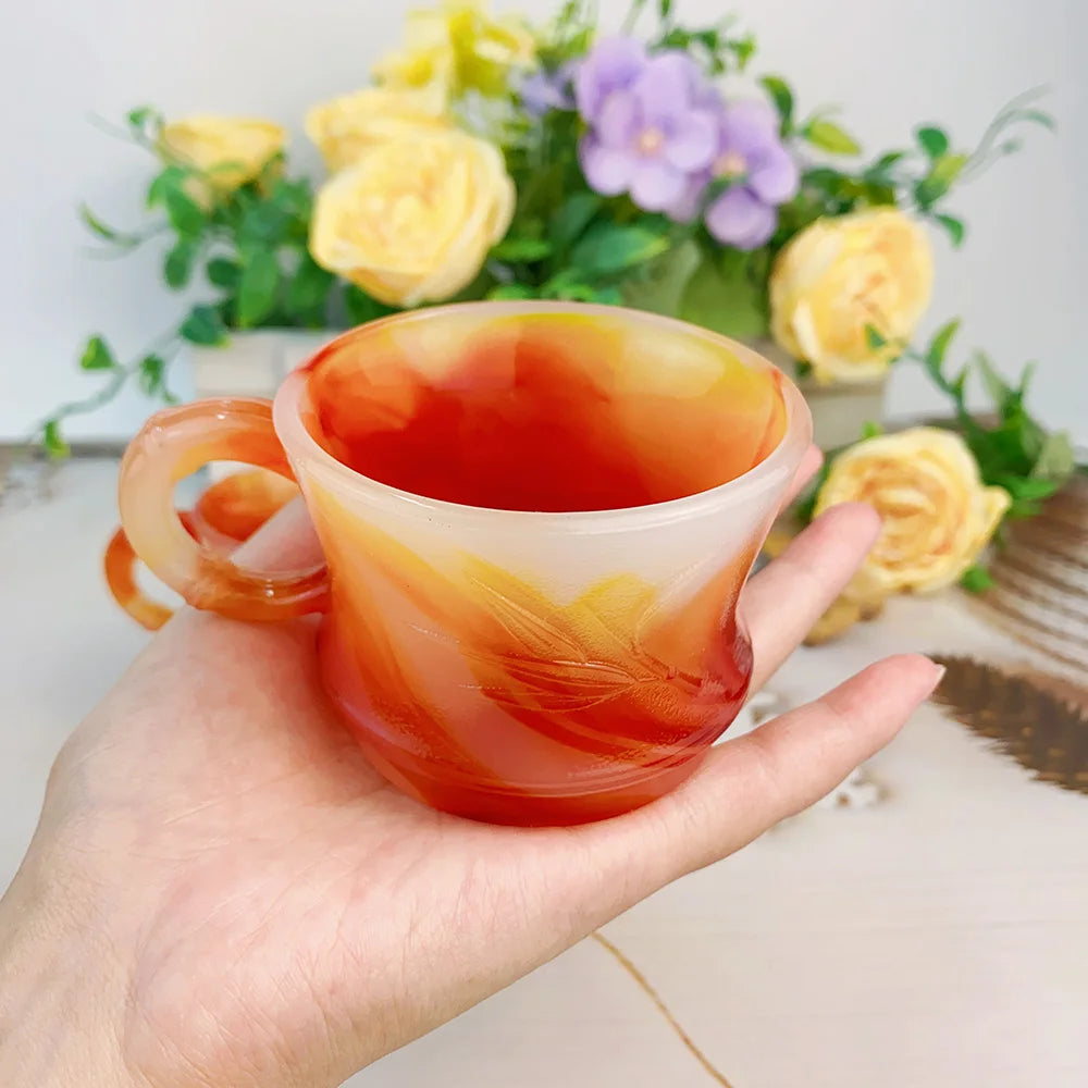 Red Agate Tea Cup